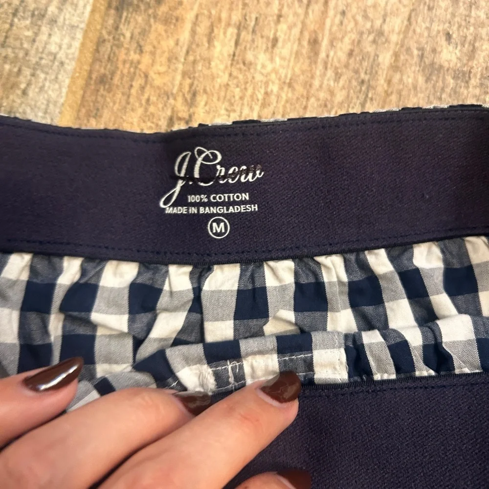 J. Crew Patterned Boxer Shorts Mens M Cotton‎ Navy Check NWT BW438